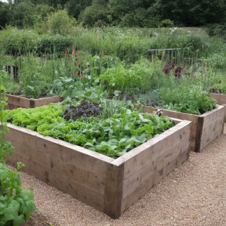 Hochbeet im Garten